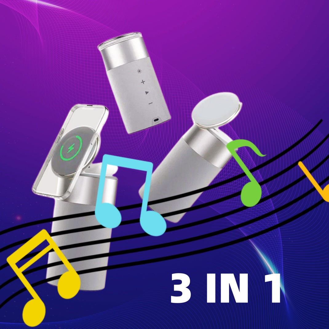 3 In 1 Multi-Function Bluetooth Speaker With Touch Lamp