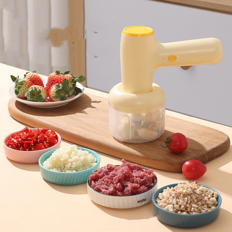 USB Rechargeable 2 In 1 Electric Garlic Chopper