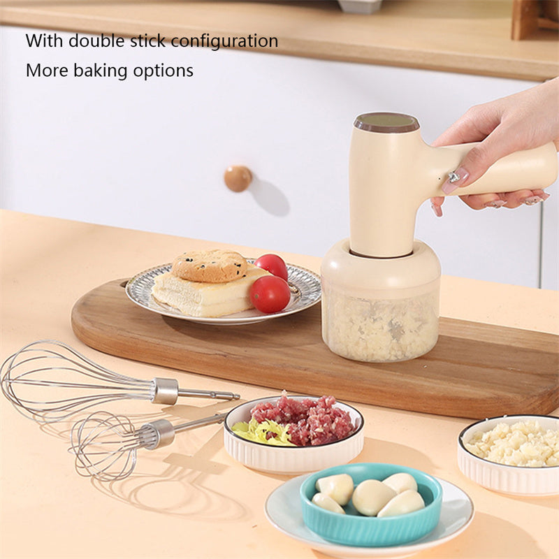 USB Rechargeable 2 In 1 Electric Garlic Chopper