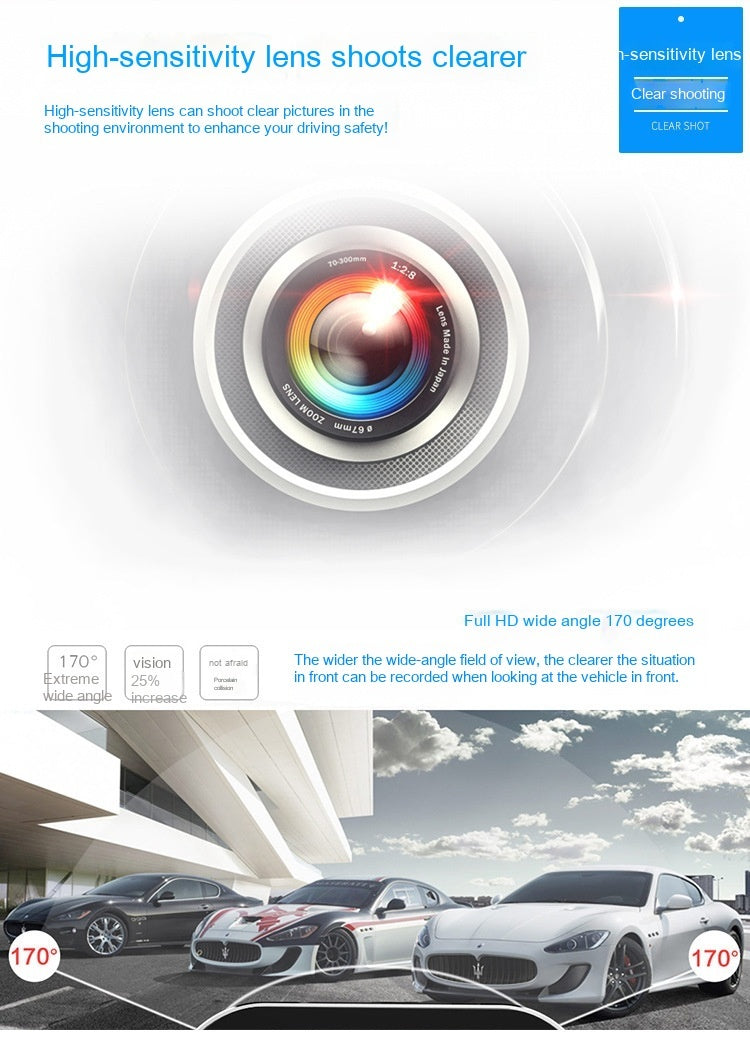 Front And Rear Night Vision Recorder HD Camera