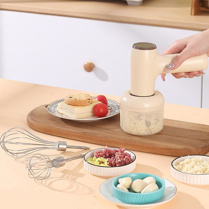 USB Rechargeable 2 In 1 Electric Garlic Chopper